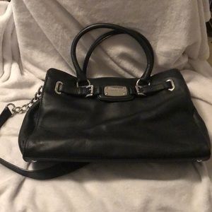 Michael Kors black purse silver accents handbag